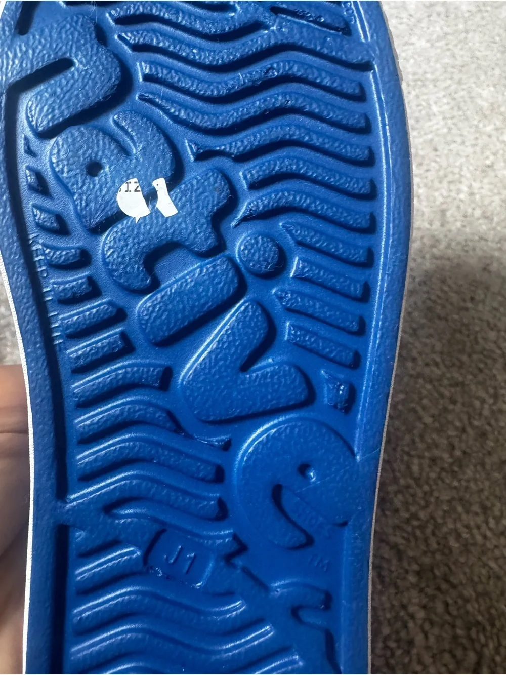 Native Kids Slip-On Water Shoes in Blue with White Toe